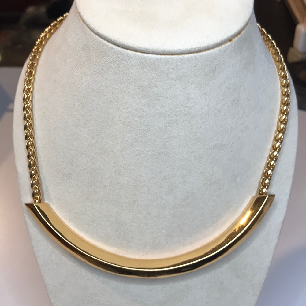Gold Bar Necklace “Rope Royalty”